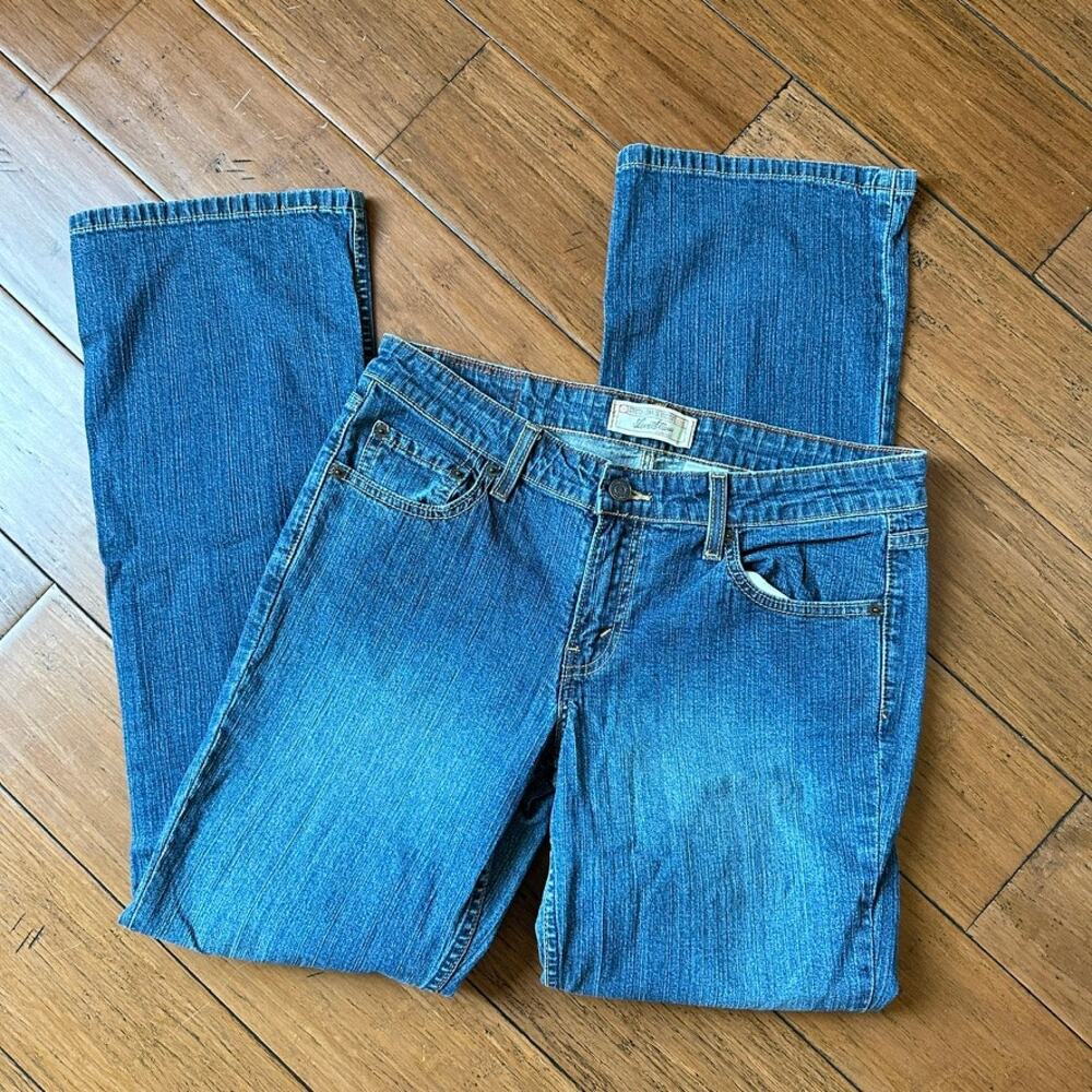 Levi's Stretch Lowrise Bootcut Jeans Denim Blue Juniors Sz 9 MEDIUM